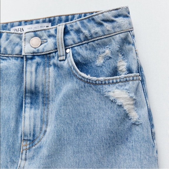 Zara woman Denim Mini Skirt - Picture 6 of 9